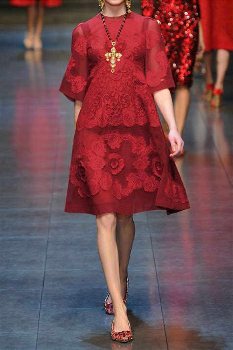 dolce gabbana red dress